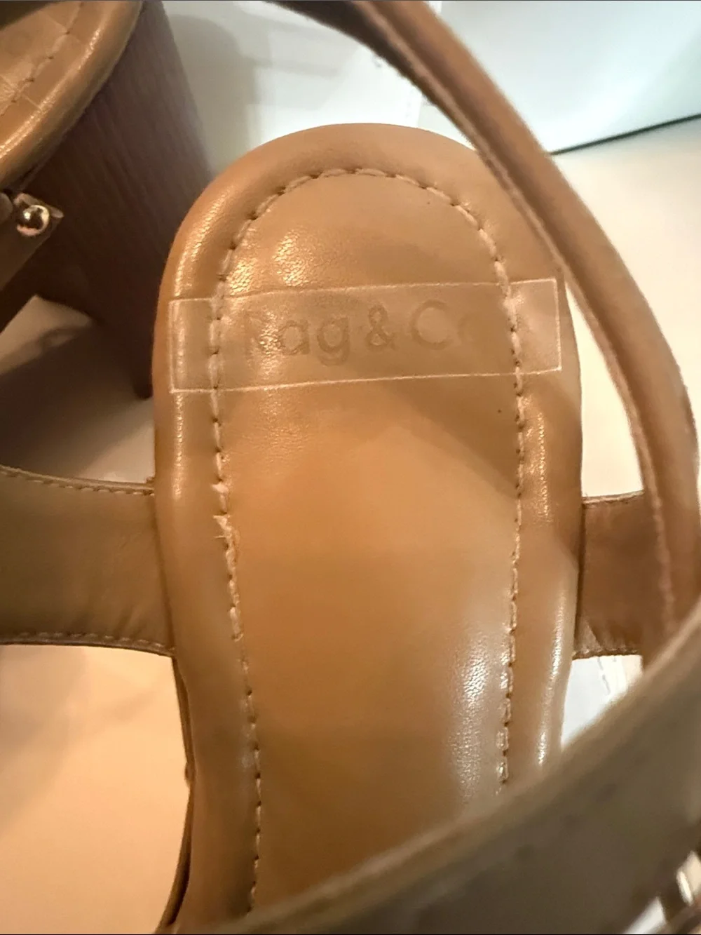 Woven Tan Platform Sandals with Ankle Strap